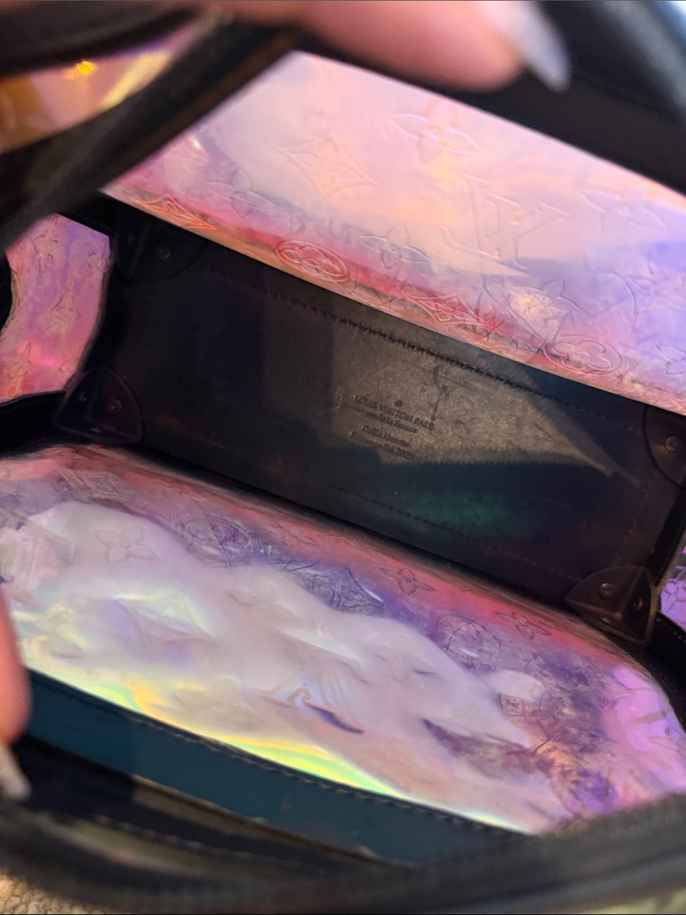 Louis Vuitton Iridescent Monogram Crossbody with Black Trim - Picture 3 of 4